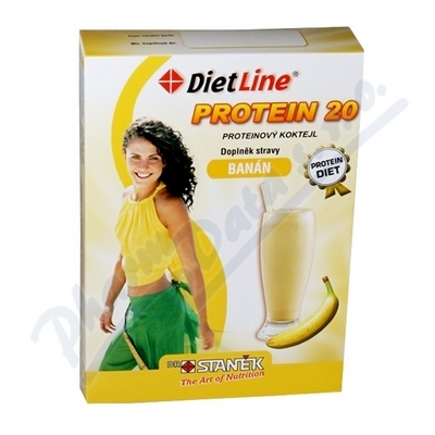 DietLine Protein 20 koktejl banán v prášku 3x25g