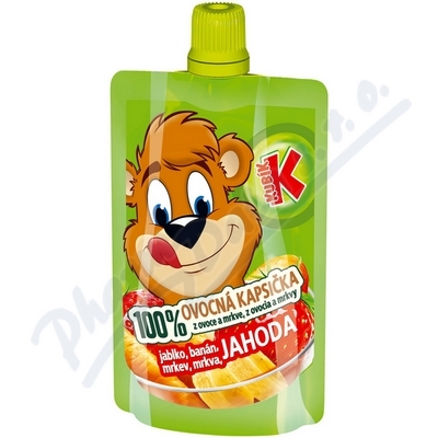 KUBÍK 100% ovoc.kapsička jahoda-jabl-ban-mrk 100g