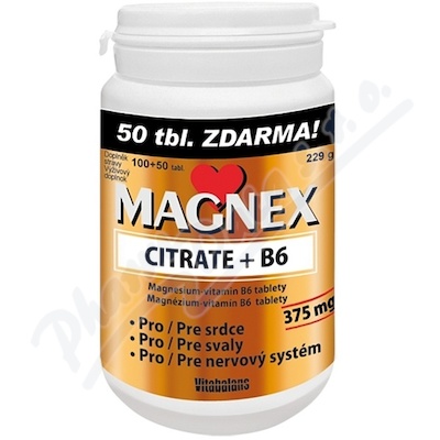 Magnex citrate 375mg+B6 tbl.100+50