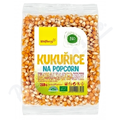 Kukuřice na popcorn BIO 250 g Wolfberry