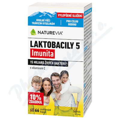 NatureVia Laktobacily 5 Imunita cps.66