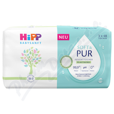 HiPP BabySANFT Soft&Pur vlhčené ubrousky 3x48ks