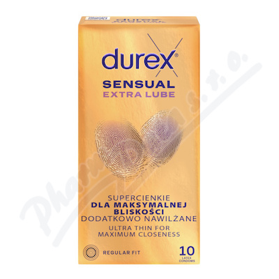 DUREX Sensual Extra Lube prezervativ 10ks