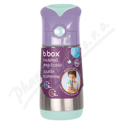 b.box Termoska na pití s brčkem lilac pop 350ml