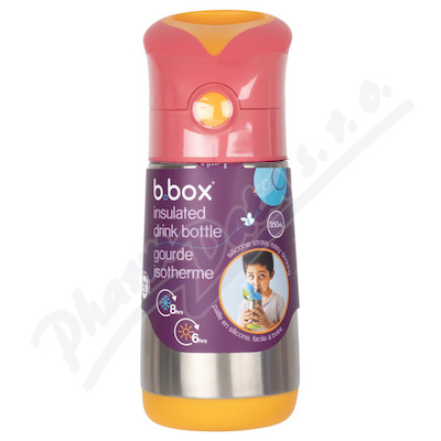 b.box Termoska na pití s brčkem strawb.shake 350ml