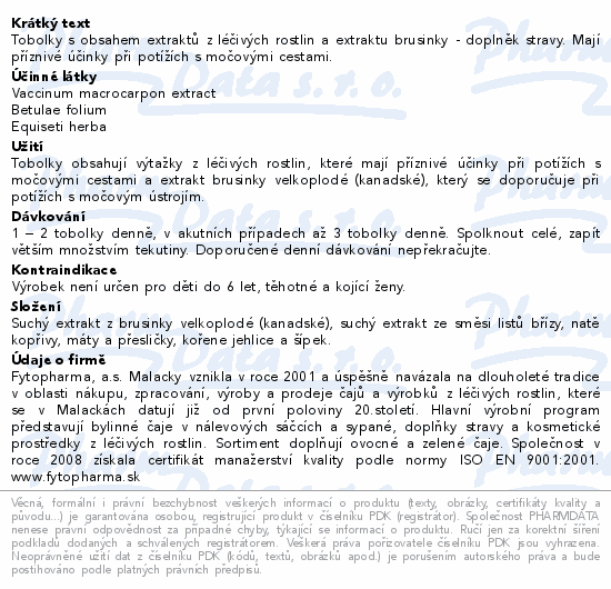 Nephrosal+brusinky na moč.cesty Fytopharma cps.30