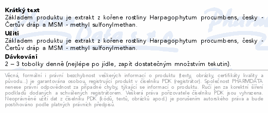 Edenpharma Čertův dráp+MSM cps.60