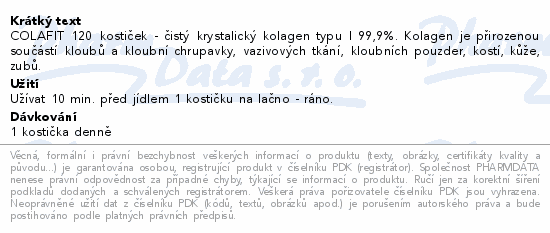 Colafit 120 kostiček