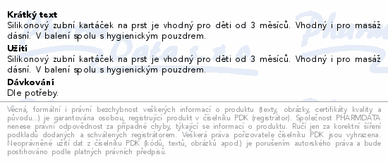 BABYONO Kartáček zubní na prst s pouzdrem