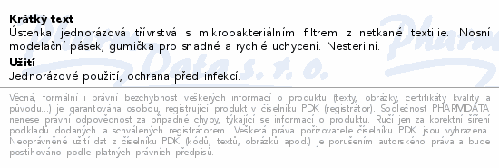 Ústenka chirurgická s gumičkami/2ks Steriwund