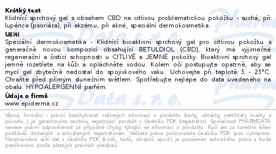 EPIDERMA bioak.sprch.gel pro citliv. pokožku 300ml