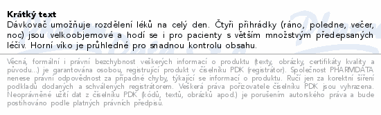 Dávkovač léků denní Č+N kulatý