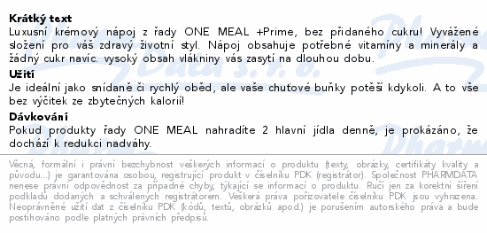 NUPO One Meal +Prime hotový nápoj CaffeLatte 330ml