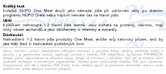 NUPO One Meal plněný koláček Cookies cream 70g