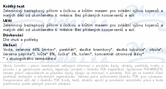 Rudolfs kapsička Zel.čočka krůt.maso BIO 110g 6M+