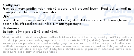 JELEN prací gel s vůní modřínu 2.7L