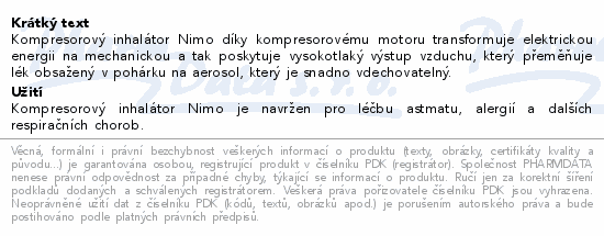 Nimo HNK-NBL-CAR Kompresorový inhalátor