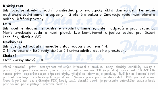 Allnature Bílý ocet 10% 10 l