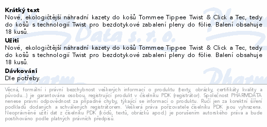 Tommee Tippee Twist & Click Náhradní kazety 18ks