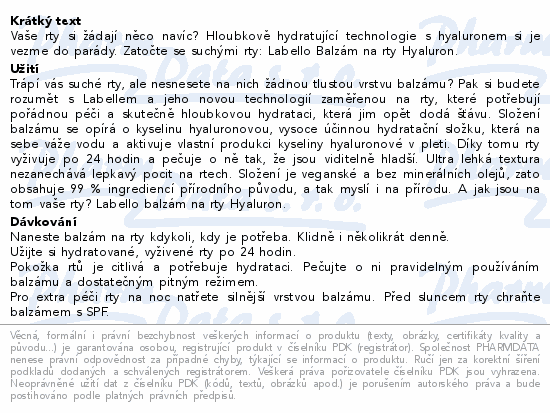 Labello balzám na rty Hyaluron 5.2g 88069