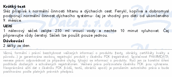 Dětský čaj průduškový BIO 20x1.5g AGmed