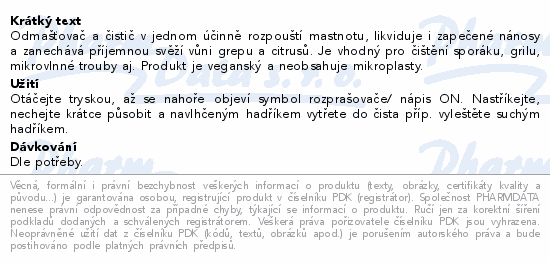 Frosch Odmašťovač do kuchyně Grep EKO 500ml