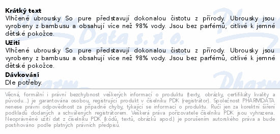 Petite&Mars Ubrousky vlhčené bambusové 4x56ks