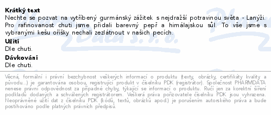 Mixit Oříšky z pece Lanýž a barevný pepř 160g