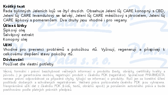 Jelení lůj CARE sada 4x5ks