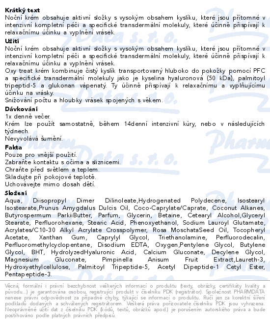 Oxy-Treat noční krém na vrásky 50ml