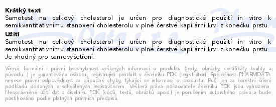 Biozek Total Cholesterol Selftest