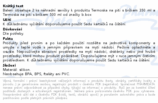 b.box Náhradní savička pro Termosku 2ks