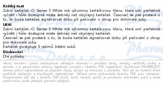 Oral-B iO Series 5 Quite White elektrický kartáček