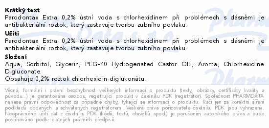 Parodontax Extra 0.2% ústní voda bez alkoh.300ml